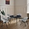 Armen Living Arcadia and Talulah 48" Round Gray and Black Wood 5 Piece Dining Set SETARDI5TAGRBL48 - alternate 8
